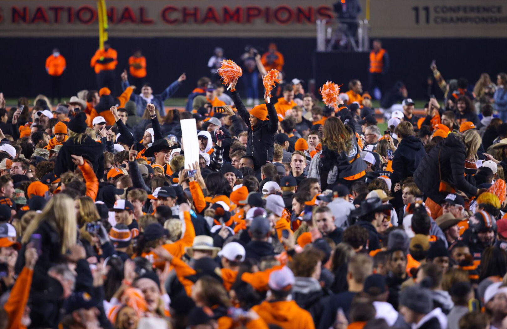 OSU fans storm the field